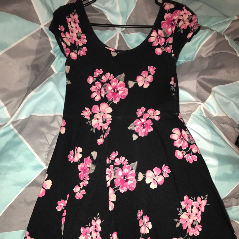 black floral dress